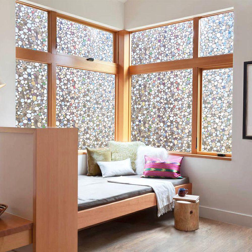 Rainbow Window Vinyl Sticker 3D Static Decorative Privacy Window Films Window Glass Sticker