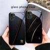 Элегантные буквы 'S M R' Для Redmi Note 14 Pro+ 13 Pro 8 9 9S 12S 10 Pro 11 12 13C 14C A3 12 13 K60 Ultra Черный Стеклянный Чехол для Телефона