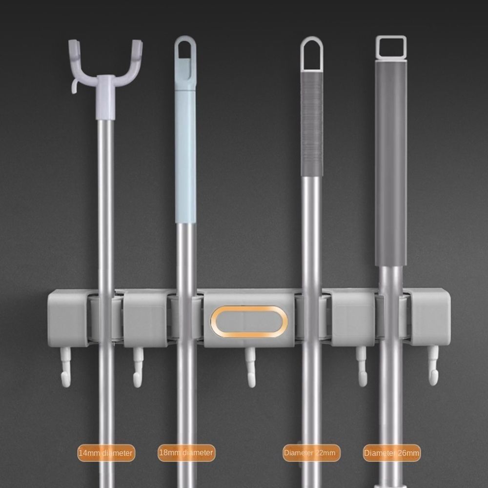 Пластиковая вешалка для швабры, держатель для швабры без проколов, универсальная стойка для хранения швабры, сад