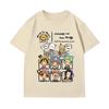 One Piece Pure Cotton Top Tshirt Shortsleeved Unisexs And Unisexs Summer Large Size Loose And Thin Foreign Style Student