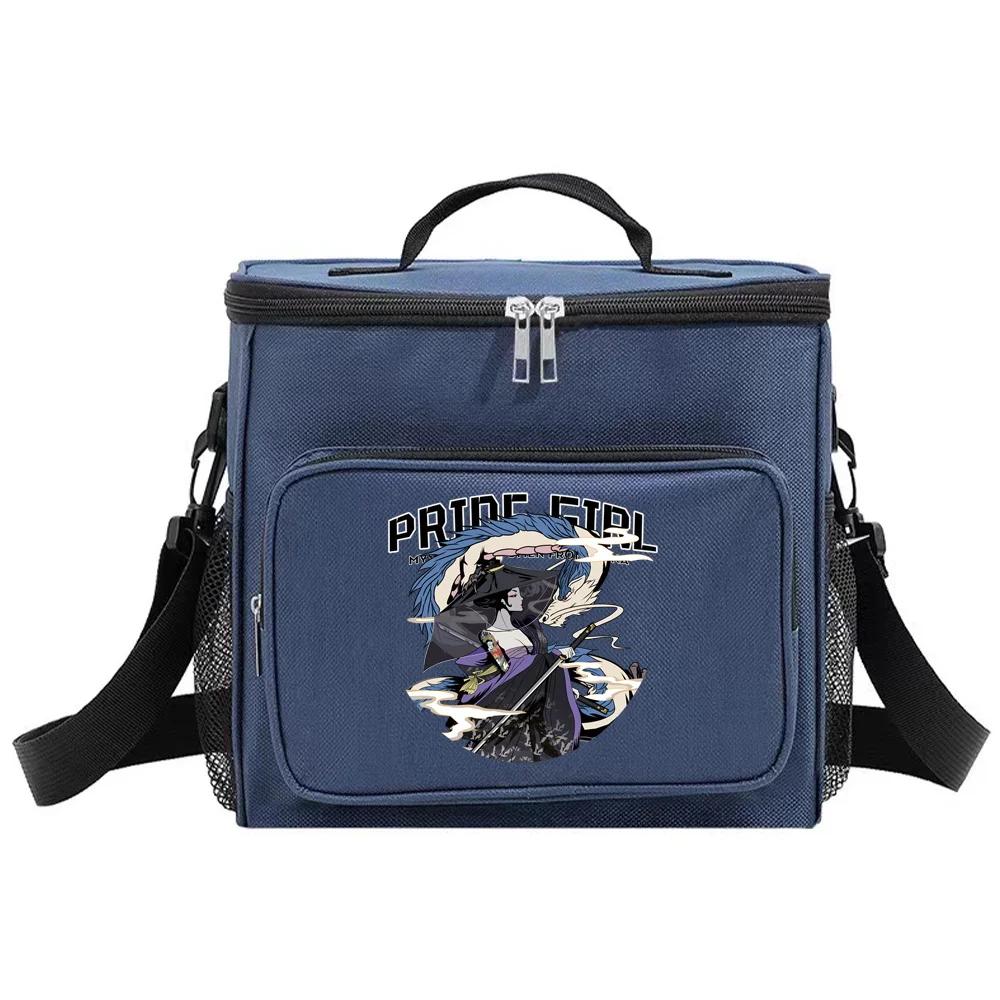 Студенческий ланч-бокс Портативный холодильник Наплечные сумки для обеда Термосумка-органайзер Сумка для пикника Наборы для хранения для кемпинга на открытом воздухе Узор «Самурай»