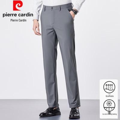Мужские прямые брюки из ледяного шелка в стиле business casual