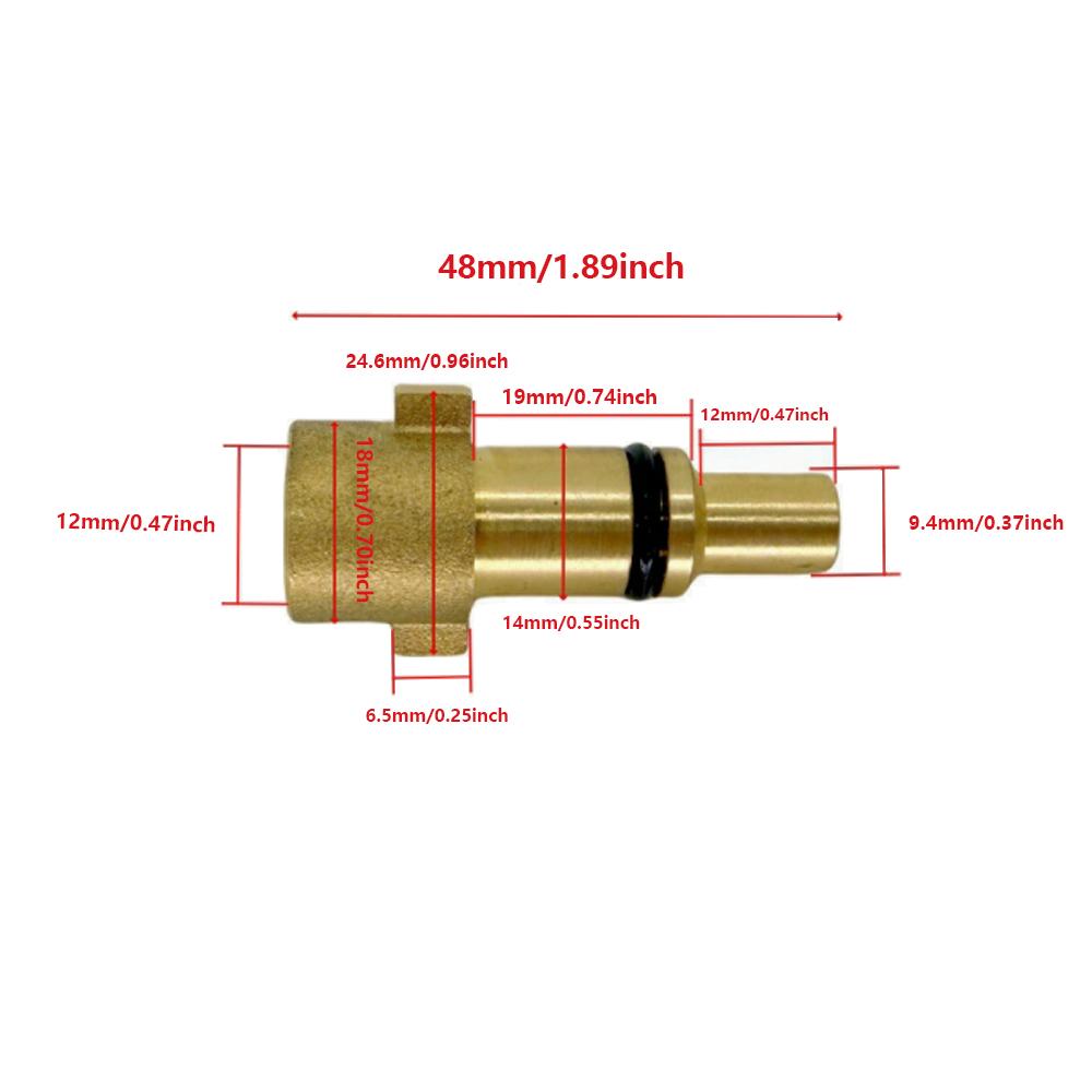 1 шт. 1/4 дюйма Быстроразъемное соединение для мойки высокого давления Адаптер для мойки высокого давления Соединительный аксессуар (1/4 Внутренняя и Внешняя Резьба)