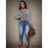 2024 Women's Solid Color Single-Breasted Baseball Jacket - European American Spring/Autumn Fashion