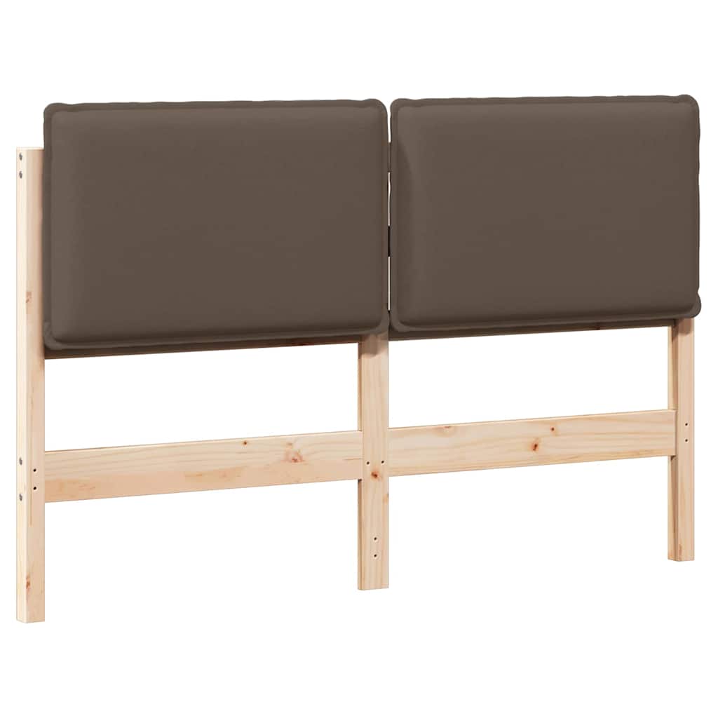 Upholstered Headboard Natural and Light Grey 120 cm