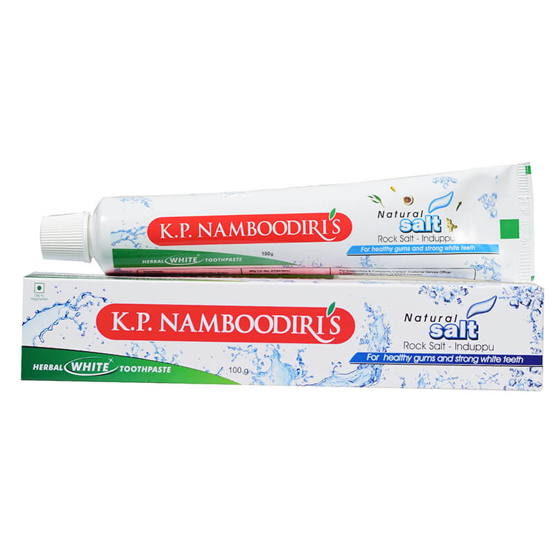 Натуральная зубная паста с каменной солью (100 г), Herbal Toothpaste With Rock Salt, K.P. Namboodiri's