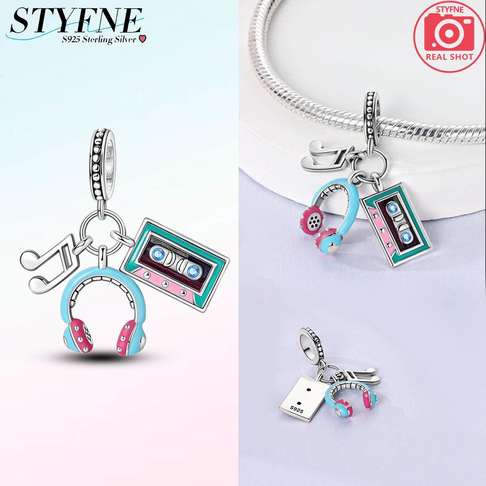 Charms Pink Beads Smart Watch Bike Car Travel Dangle Original Copper Bead Fit Bangle Bracelet Diy Jewelry Woman Fine Gift