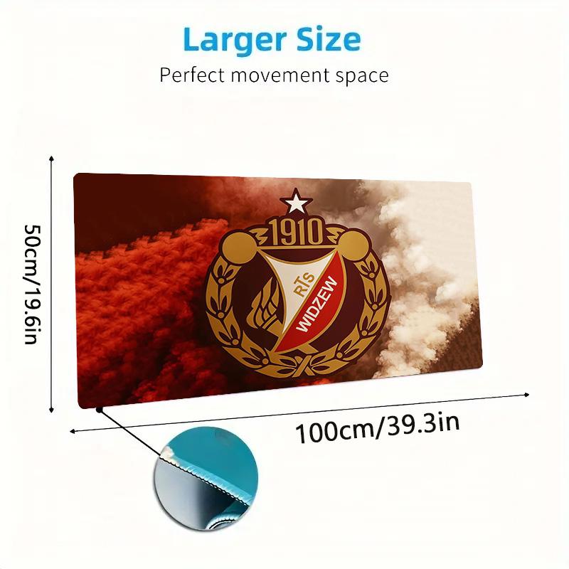 Widzew Print Cushion Non-slip Laptop Tablet Big Mousepad XXL Mat Mini PC Playmat With Lock edge