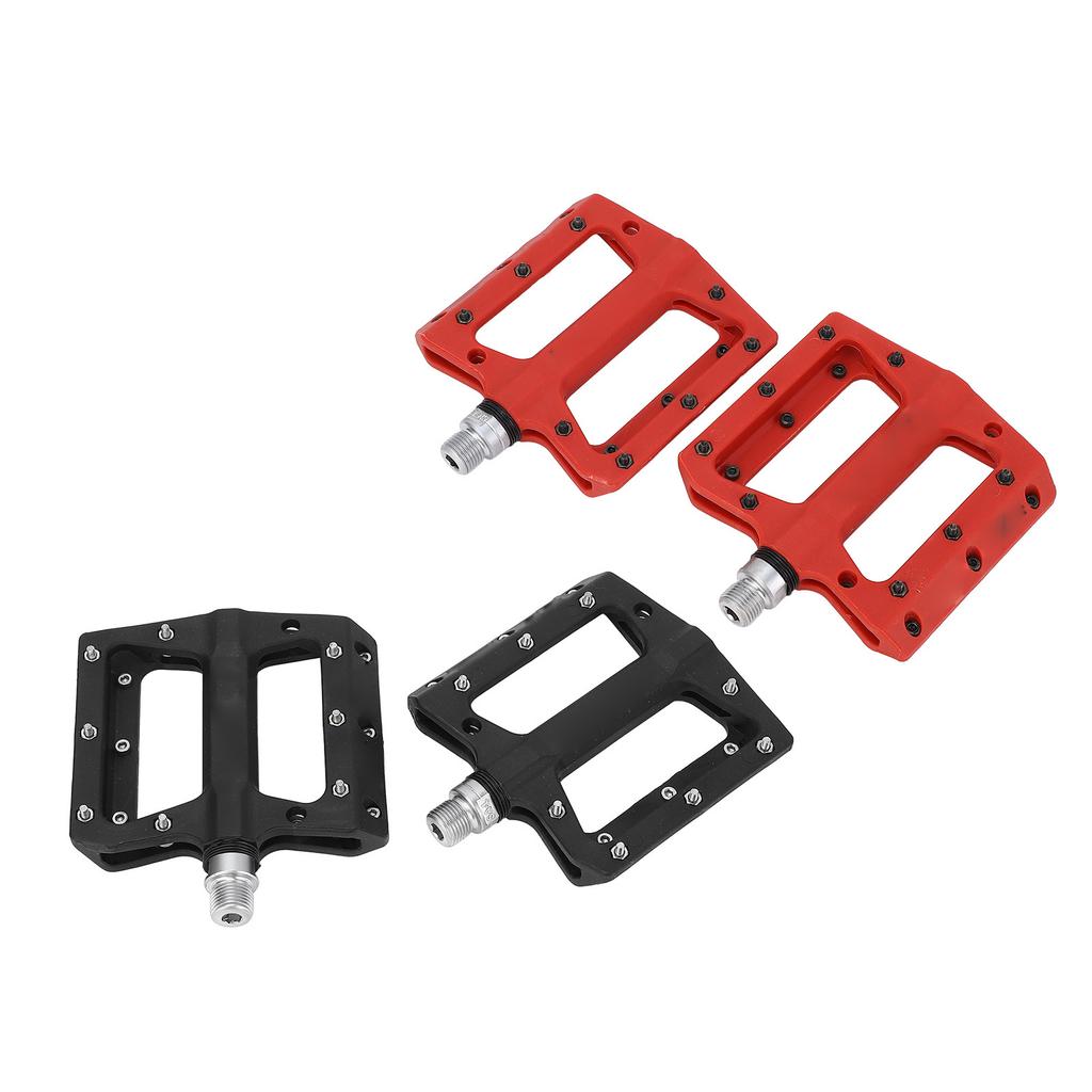2 шт. велосипедные педали двухсторонние противоскользящие гвозди легкие нейлоновые высокоскоростные подшипники набор велосипедных педалей