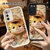 Phone Case: 2D Flat Design Suitable for Samsung Galaxy A34 A35 M05 M06 S20 S22 S21 FE Plus 5G Protective Case, Detective Little Tiger, Perfect Christm