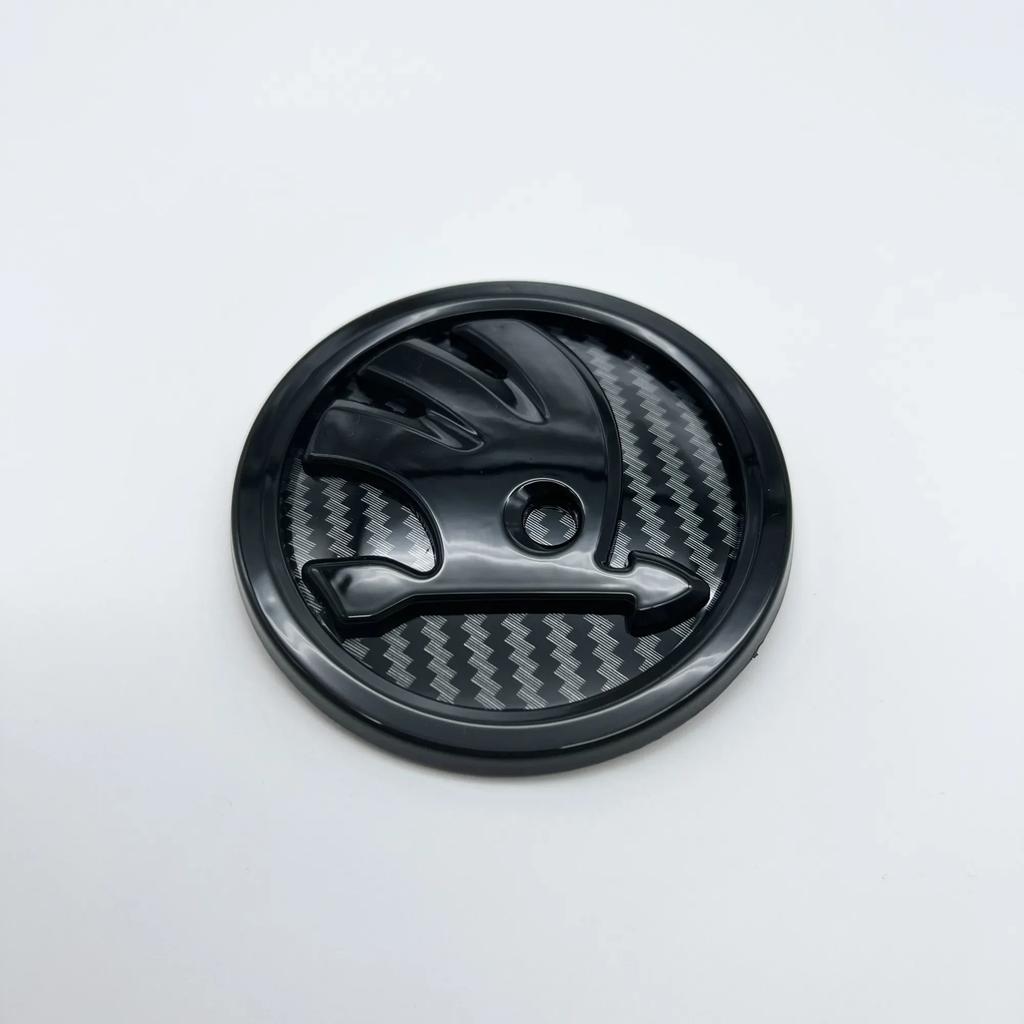 Car Sticker 2025 New 80/90/100mm 3D logo Car Front Bonnet Grill Rear Trunk Emblem Badge Sticker For Skoda Fabia Rapid Superb Oct