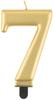Candle Number 7 Seven Metallic Gold 8Cm