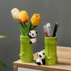 Cartoon Panda Pen Holder Large Capacity Pencil Organizer Creative Panda Ornament  Student Gift