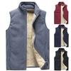 Autumn And Winter Plus Velvet Vest Men 'S Solid Color Waistcoat Jacket Men 'S Plus Size Lamb Velvet Vest