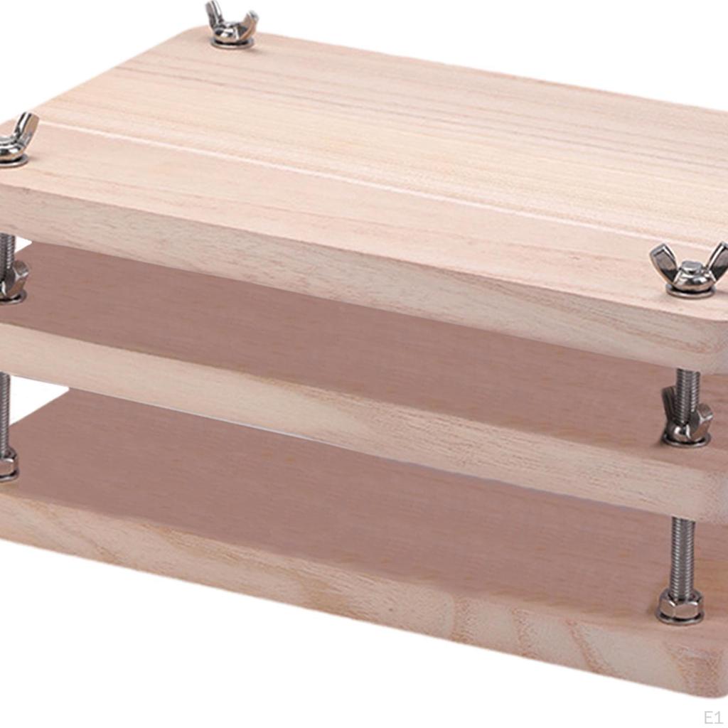 Книжный пресс для переплета книг из дерева Практичный трехслойный переплетный инструмент для