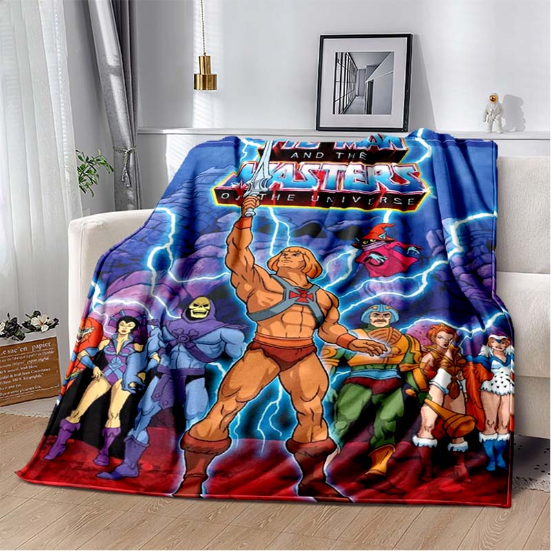 Мягкое пледы с узором He-Man and the Masters of the Universe, легкие фланелевые одеяла, домашний декор для дивана, постельное белье