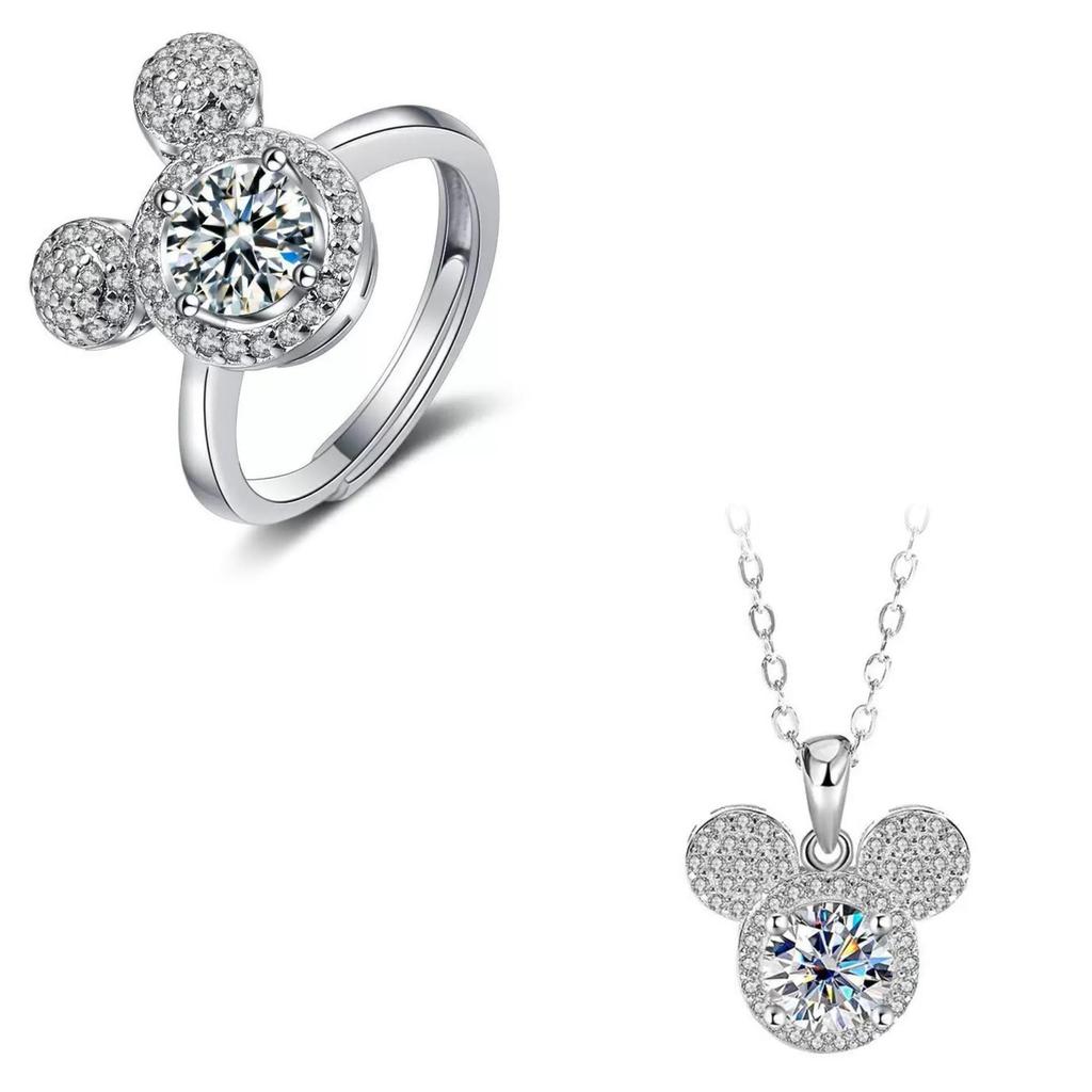 Подвеска Микки: 1 карат Восемь Сердец и Стрел Циркон, Женский Роскошный Модный Круглый Кулон.