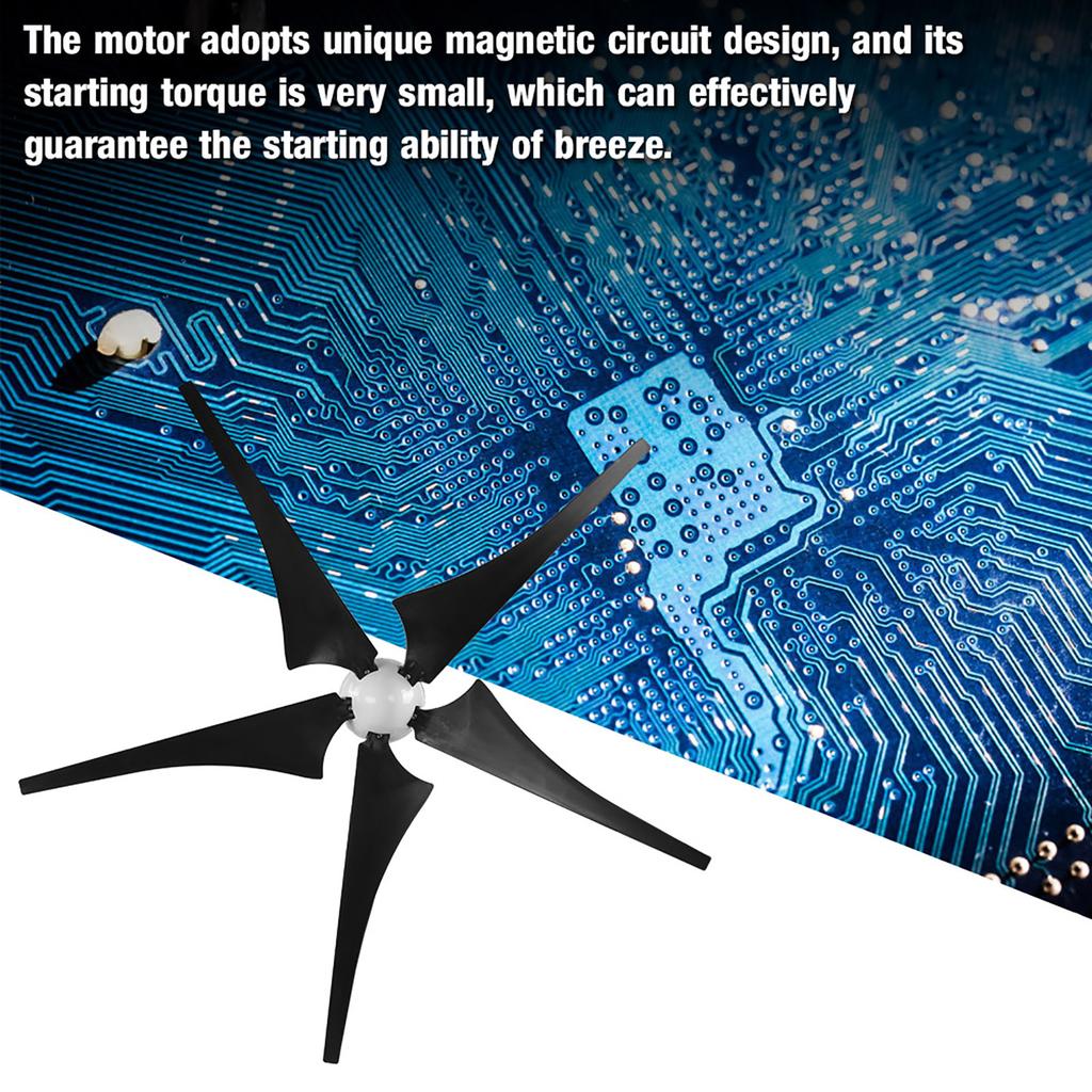 Wind Turbine Generator Five Wind Blades 400W Wind Controller for Home  Camping