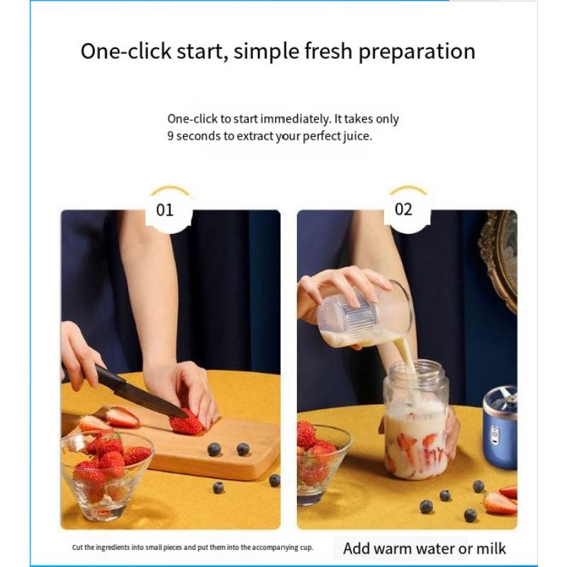 1 КОМПЛЕКТ Новая соковыжималка Портативная Перезаряжаемая Маленькая Чашка для сока Студенческая Домашняя Многофункциональная Соковыжималка Чашка для отжима сока