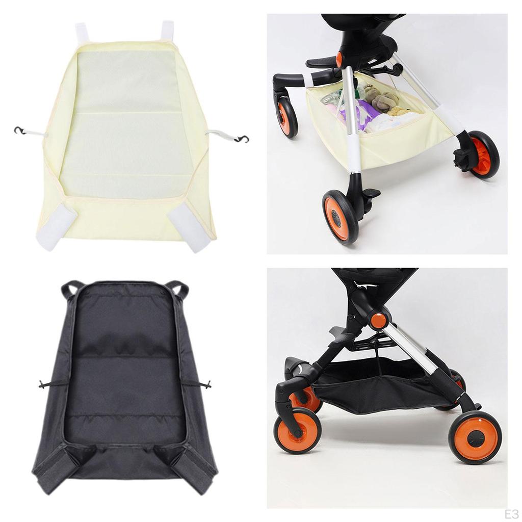 Baby Stroller Bottom Basket Portable Hanging Organizer Bag Net Accessories