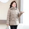 Middle-aged mother's winter clothes new simple velvet thickened cotton-padded clothes women's new middle-aged and elderly warm cotton-padded clot