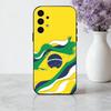 КРУТЫЙ B-Бразилия-N F-Флаг-G ИСКУССТВО Чехол для телефона для Samsung Galaxy A73,A72,A71,A70,A53,A52,A51,Мягкий силиконовый черный чехол