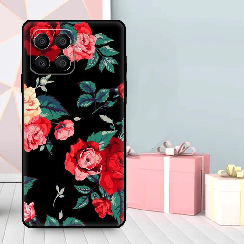 Красивый Сад Красные Розы Цветы Чехол Для Samsung Galaxy M56 M52 M32 M53 M16 M11 M21 M31 M35 M12 M13 M14 M15 M36 M55 M34 M54