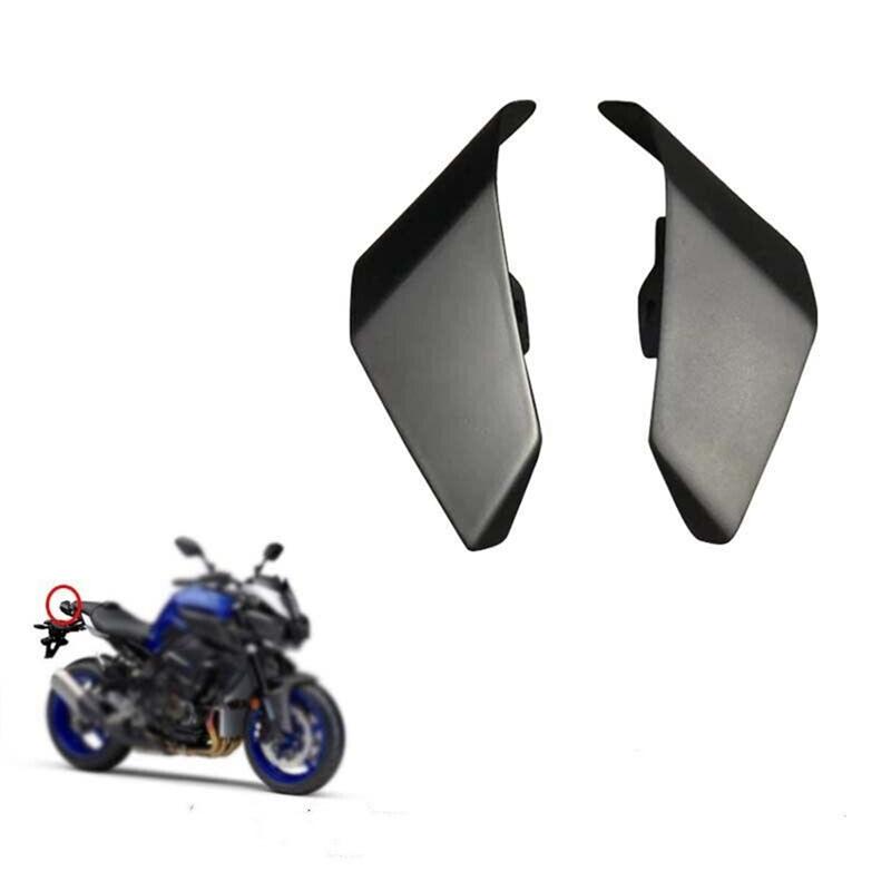 A03E-Motorcycle Rear Tail Fairing Wing Panel Cowls Kit Fit For Yamaha FZ-10 MT-10 2016- MT10 (Black)