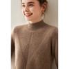 Fanzhen Women's Thickened Half-Turtleneck Cashmere Blend Sweater