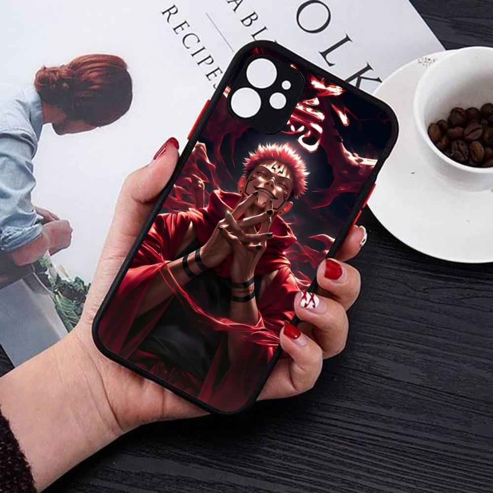 Чехол для телефона Jujutsu Kaisen Рёмен Сукуна Для IPhone 14 11 12 13 Mini Pro Max 8 7 Plus X XR XS MAX Полупрозрачный Матовый Чехол