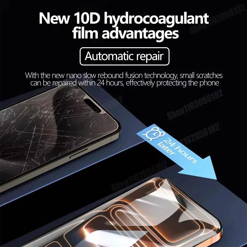 5 Pcs Hydrogel Film For iPhone 17 16 15 14 13 12 11 Pro Max Plus 12 13 Mini 8 7 Plus SE XR X XS XSM Full Cover Screen Protector