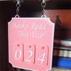 Wooden Books Read This Year Tracker Hanging Wall Sign Reading Log Counter Bookish Home Decor Gift For Readers And Book Lovers