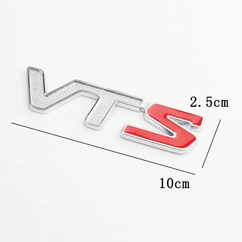 3D Metal VTS Logo Rear Trunk Side Fender Emblem Badge Sticker Decals For Citroen C3 Aircross C4 Picasso Cactus C1 Accessories