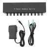 10 Channel Headphone Amplifier Portable Metal Headphone Splitter Built In Equalizer Stereo
