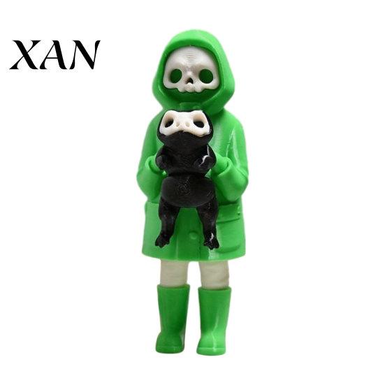 Unique Home Decorations Skull Grim Reaper Frog Statue, 3D Printed Spooky Cute Stylish Desk Accessories Figurine for Halloween Tabletop Bookshelf Decor