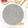 6Pcs Round Placemats Reversible Table Mats Heat Resistant Place Mats Waterproof Table Place Mats for Indoor and Outdoor Use