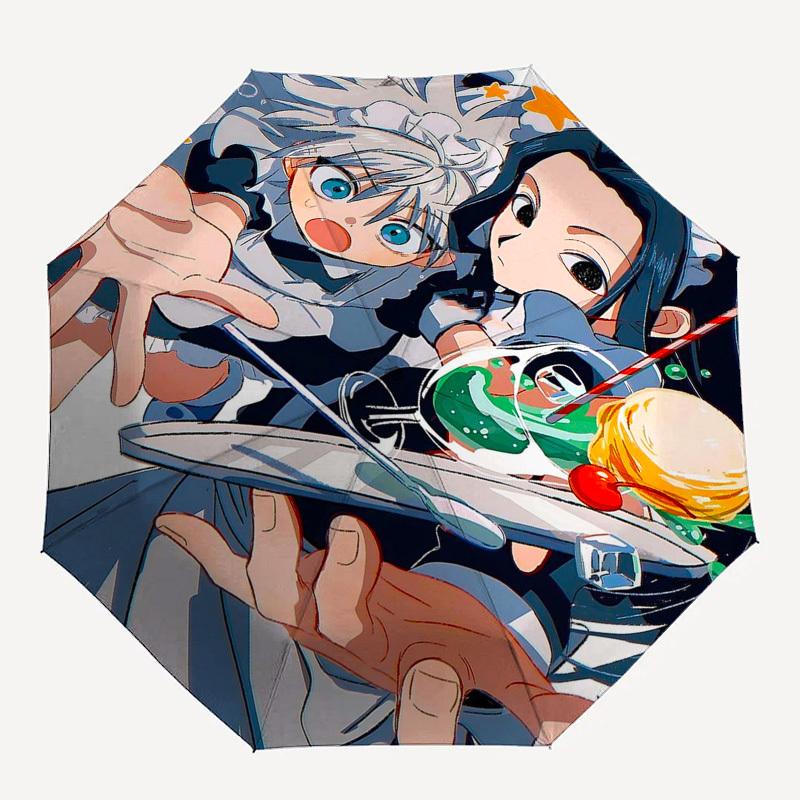 1pc Anime Characters Umbrella: Automatic Opening, Foldable Design, Iron Frame, Outdoor Use, Perfect Gift for Fans, Travelers, Daily Use.I016
