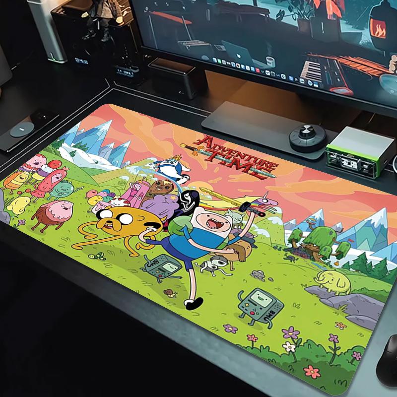 Adventure Time Color Mouse Pad Large Gaming Table Cushion Non-slip Laptop Tablet Big Mousepad XXL Mat Mini PC Playmat With Lock edge