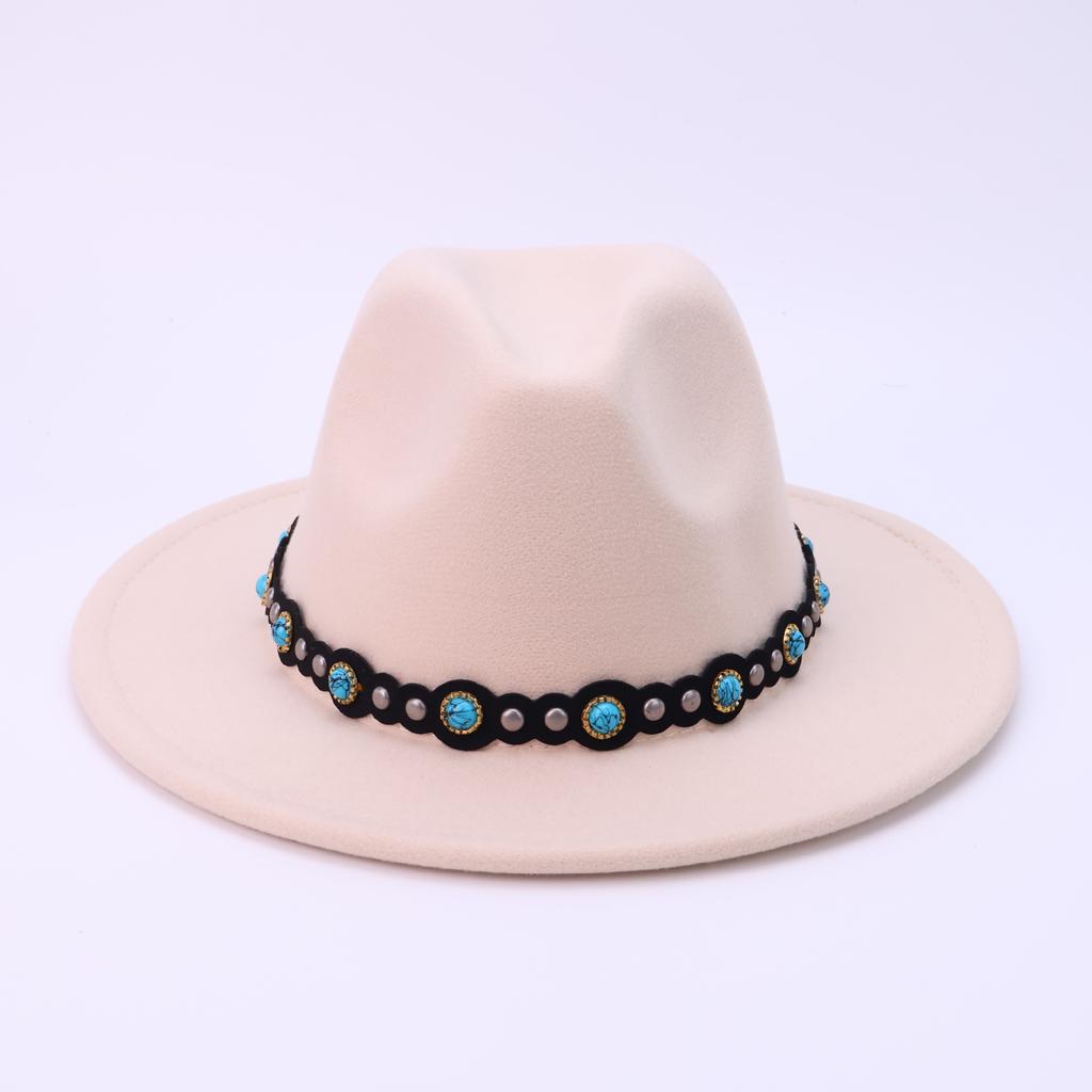 European and American fashion casual top hats men's and women's autumn and winter new black soft woolen jazz hats versatile cowboy hats