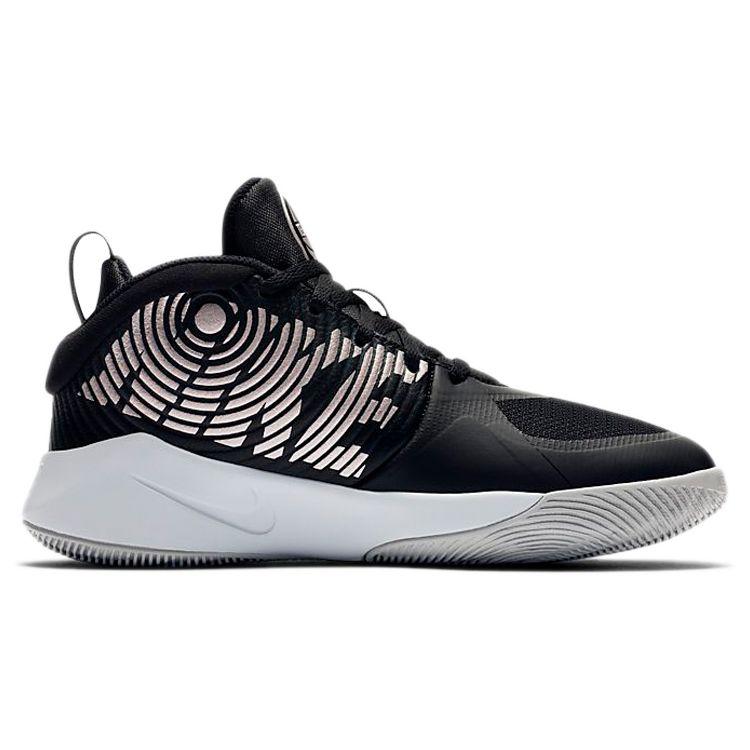 Nike Детские кроссовки Team Hustle D9 GS Black Metallic Silver Wolf-Grey White AQ4224-001