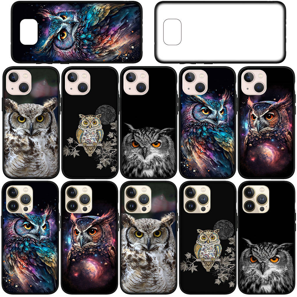 Для Samsung Galaxy S24 S23 iPhone 16 15 14 Xiaomi Redmi Note 13 12 11 10 8 Plus 9 Pro Max X XR 14C A16 A06 A15 S20 FE Чехол для iPhone Сова OPPO Huawei Чехол