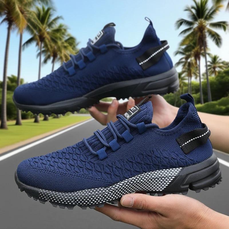 Running Shoes For Men Breathable Outdoor Lightweight Sneakers Man Designer Mesh Sneaker Lace-Up Male Athletic Training Footwear