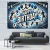 2D plane 1-piece birthday football banner birthday banner flag supplies