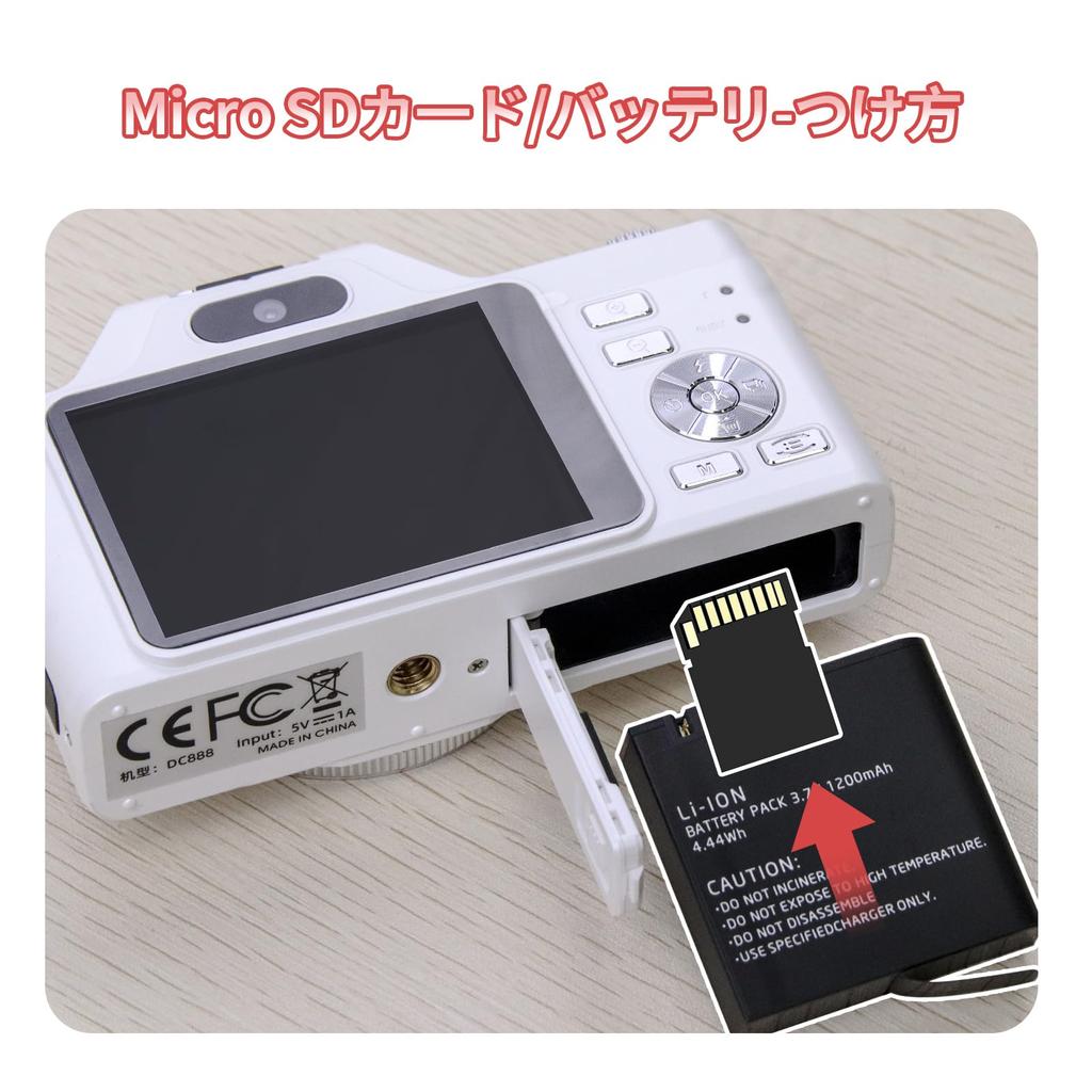 4K Digital Camera with Autofocus, 4K Video Recording, 58MP, 16X Digital Zoom, Compact, 2.8-inch Large Screen, Two Lightweight Cameras, Perfect for