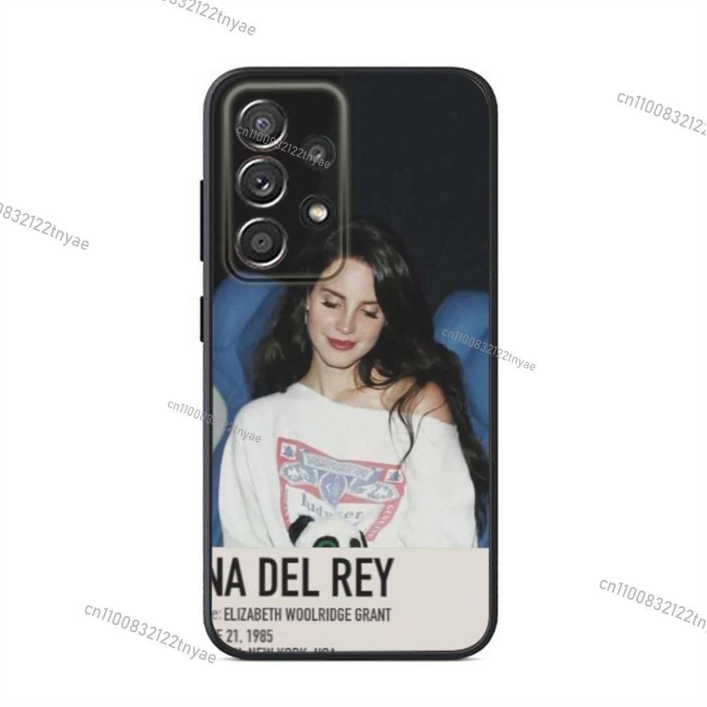 Чехол для телефона Singer Lanas-w-Del-R-Rey для Samsung S24,21,22,23,30,Ultra,20,Plus,Note,10,9, Черный мягкий силиконовый чехол