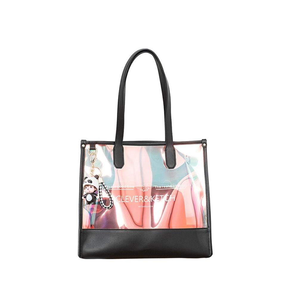 Легкая роскошная женская сумка, новая модная сетевая красная сумка на одно плечо с лазерным желе, женская сумка-тоут, длина 31 см, ширина 9 см, высота 28 см