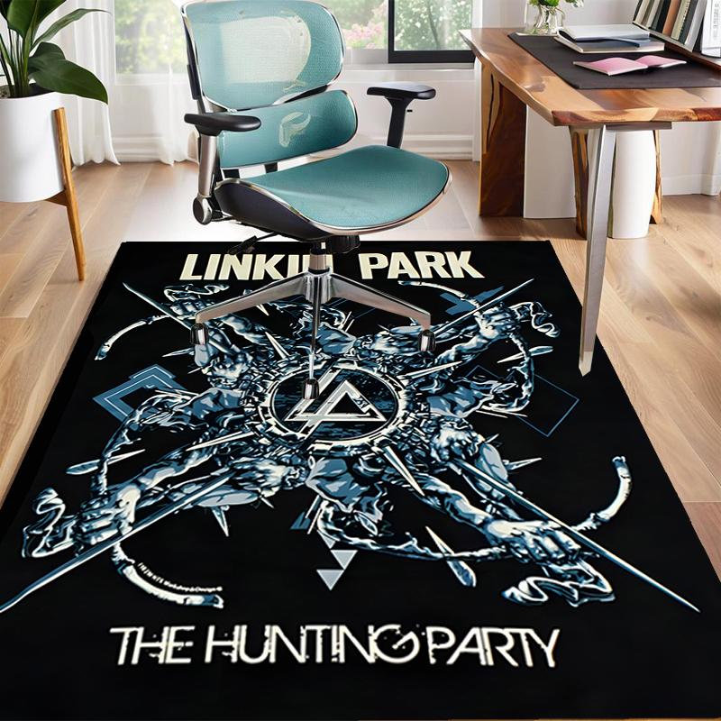 1pc Linkin Park1 Design Area Rug - Non-Slip, Soft & Cozy Floor Mat for Living Room, Bedroom, Office - Indoor/Outdoor Decorative Carpet