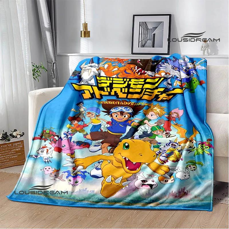 Digimon cartoon printed blanket Flannel Warm blankets Soft and comfortable blanket bed linings cubre cama Birthday Gift