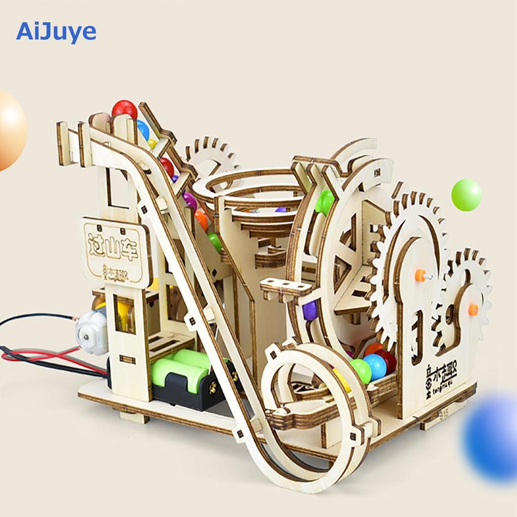 AIJUYE 3D Puzzle, Деревянная головоломка, Деревянная головоломка, Электропривод, Лазерный сборочный комплект, Развивающая игрушка для детей и взрослых, Сборочная машина