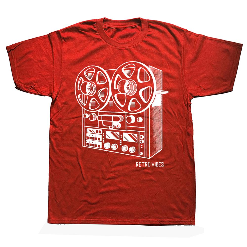 Novelty Cassette Tape Reel To Reel Analog Sound System T Shirts Streetwear Short Sleeve Birthday Gifts Summer Style Tshirt
